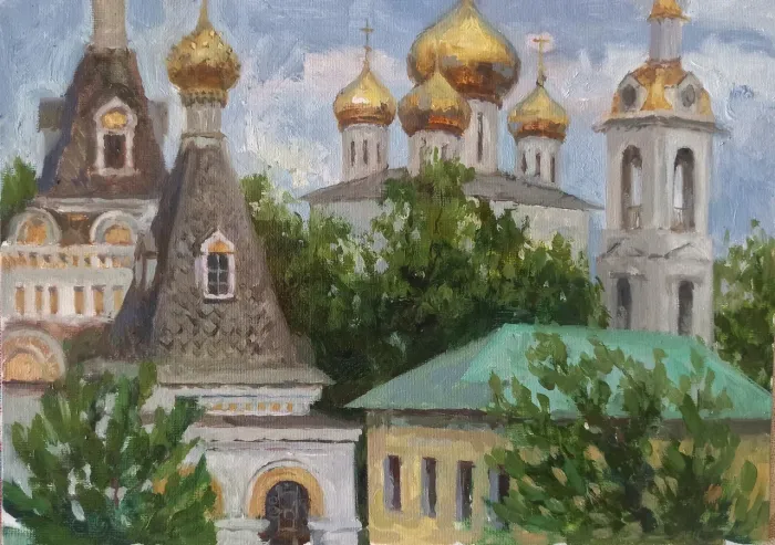 «Дмитровский Кремль» холст на картоне, масло, 25х35 см, 2025