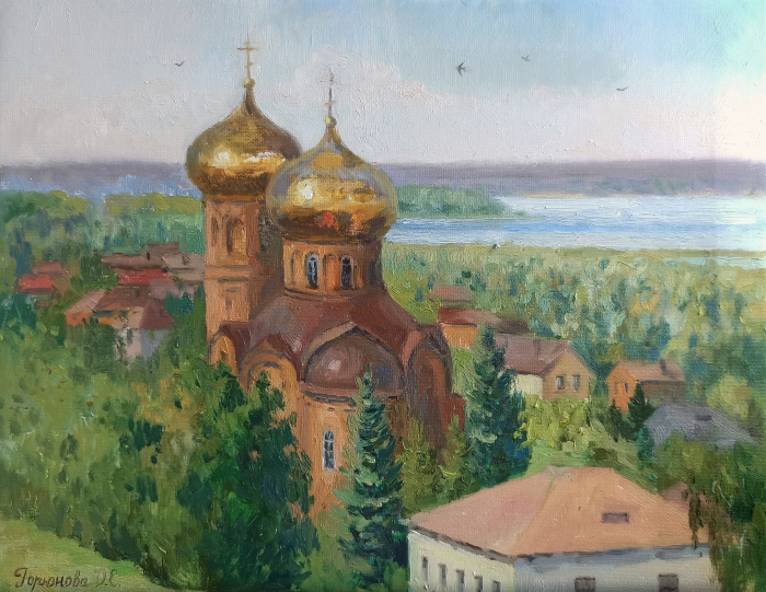 «Вид на Вознесенский собор» холст, масло, 35х45, 2025