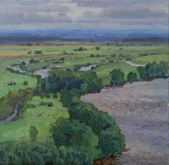 «Кама», холст, масло, 30х30 см, 2025