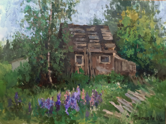 «Люпины цветут» холст, масло, 30х40 см, 2025