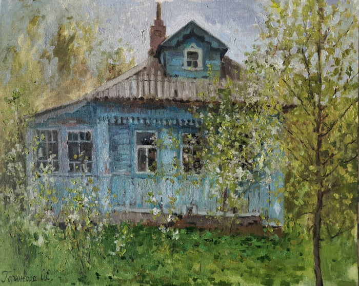 «Дом дяди Коли» холст на картоне, масло, 40х50 см, 2026