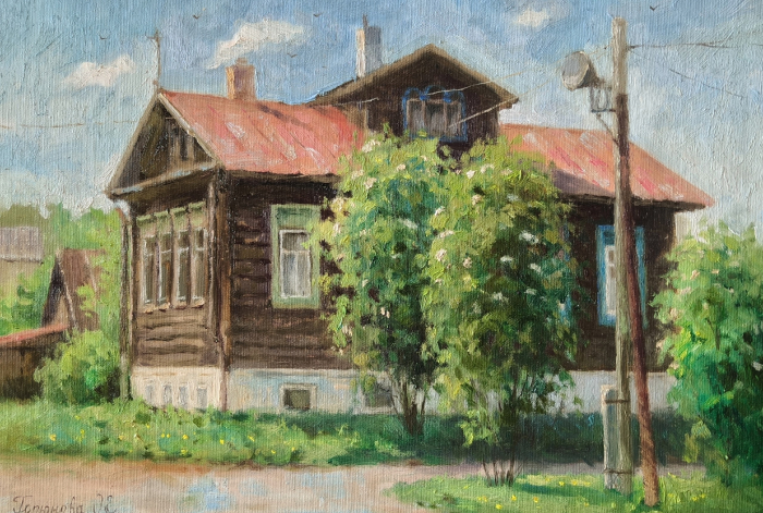 «Цветет рябина в Елабуге» холст, масло, 35х50 см, 2026, Горюнова Ольга